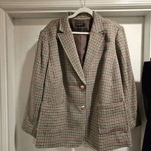 Equestrian Plaid Women's Jacket by Talbots 22W